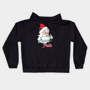 Babbo Natale: Buone Festa Italian Christmas design Kids Hoodie